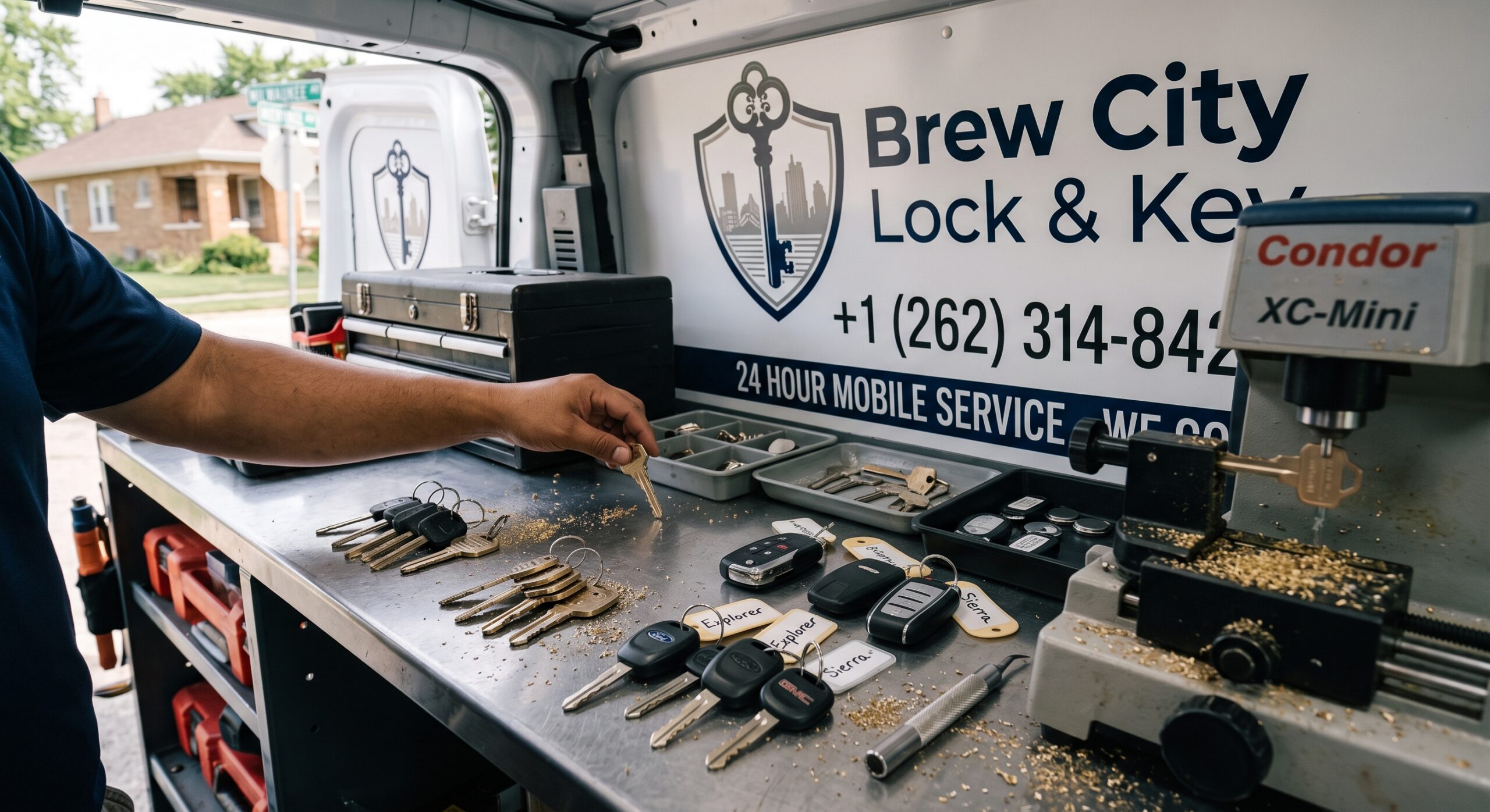 Brew City Lock & Key mobile locksmith serving Brookfield, Wisconsin