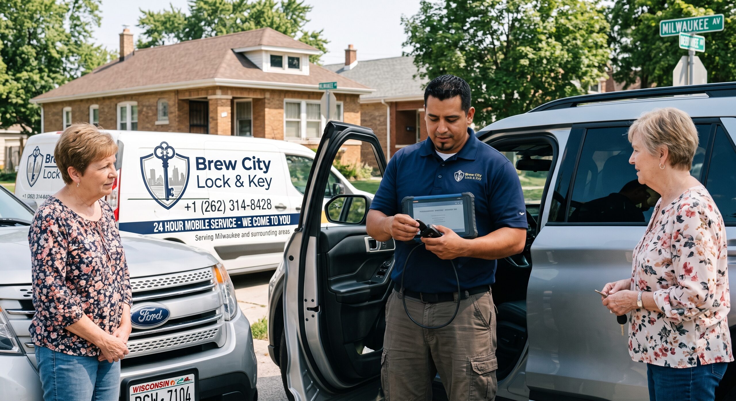 Mobile locksmith key equipment used for Lexus key replacement in Milwaukee